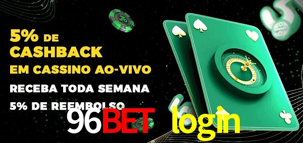 Promoções do cassino ao Vivo 96bet login